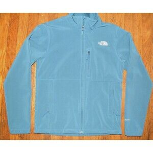 The North Face Men’s WindWall Full Zip Jacket Teal Blue Size S Softshell Fleece